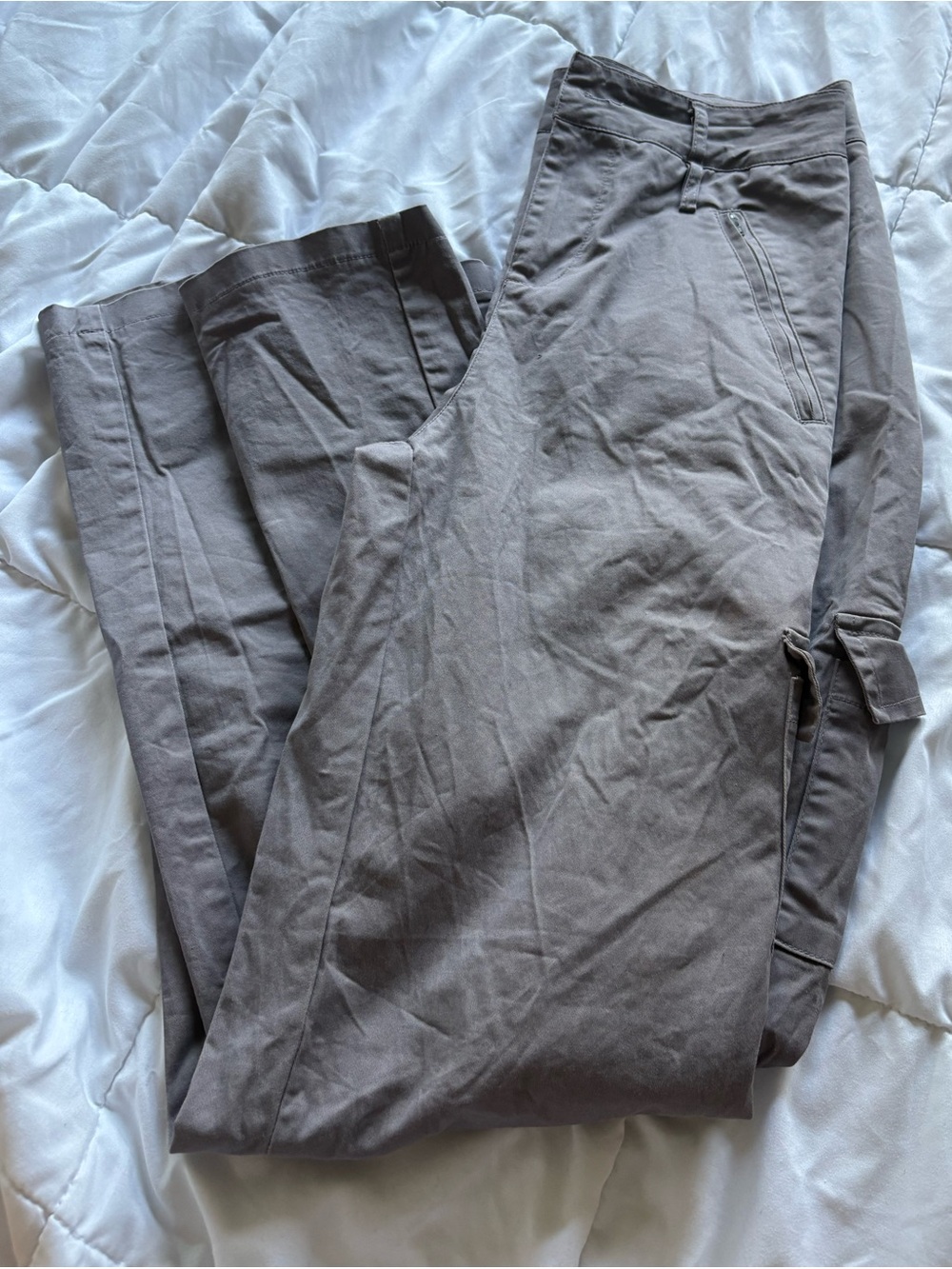 Edikted Grey Cargo Pants